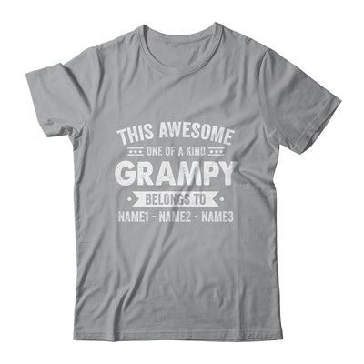 Personalized Custom Kids Name This Awesome Grampy Belongs To Kids Custom Grampy With Kid's Name For Men Fathers Day Birthday Christmas Shirt & Hoodie | teecentury