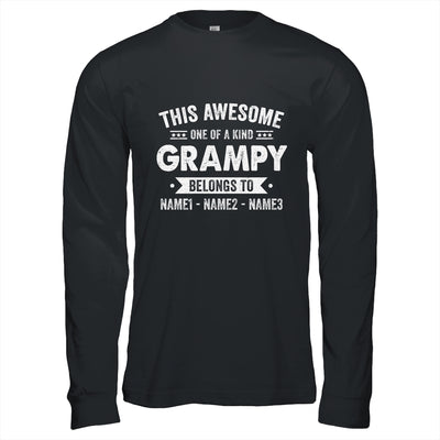 Personalized Custom Kids Name This Awesome Grampy Belongs To Kids Custom Grampy With Kid's Name For Men Fathers Day Birthday Christmas Shirt & Hoodie | teecentury