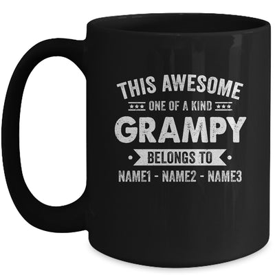 Personalized Custom Kids Name This Awesome Grampy Belongs To Kids Custom Grampy With Kid's Name For Men Fathers Day Birthday Christmas Mug | teecentury