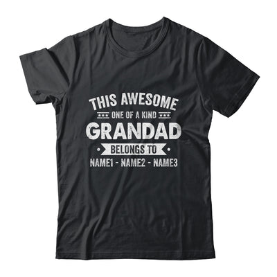 Personalized Custom Kids Name This Awesome Grandad Belongs To Kids Custom Grandad With Kid's Name For Men Fathers Day Birthday Christmas Shirt & Hoodie | teecentury