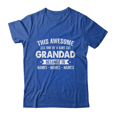 Personalized Custom Kids Name This Awesome Grandad Belongs To Kids Custom Grandad With Kid's Name For Men Fathers Day Birthday Christmas Shirt & Hoodie | teecentury