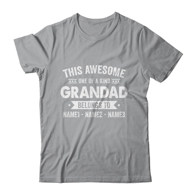 Personalized Custom Kids Name This Awesome Grandad Belongs To Kids Custom Grandad With Kid's Name For Men Fathers Day Birthday Christmas Shirt & Hoodie | teecentury