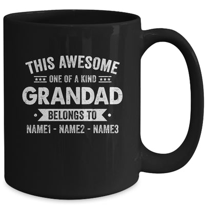 Personalized Custom Kids Name This Awesome Grandad Belongs To Kids Custom Grandad With Kid's Name For Men Fathers Day Birthday Christmas Mug | teecentury