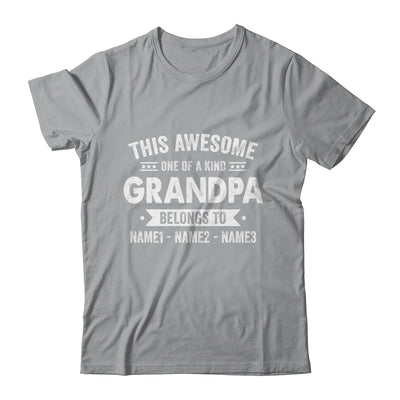 Personalized Custom Kids Name This Awesome Grandpa Belongs To Kids Custom Grandpa With Kid's Name For Men Fathers Day Birthday Christmas Shirt & Hoodie | teecentury