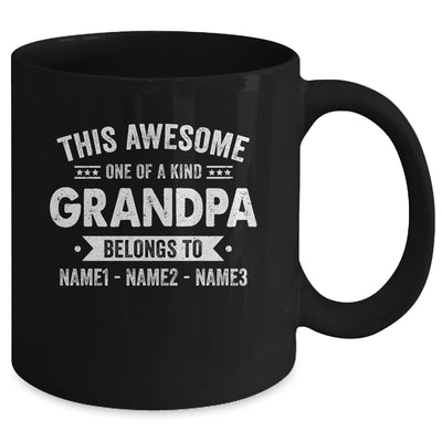 Personalized Custom Kids Name This Awesome Grandpa Belongs To Kids Custom Grandpa With Kid's Name For Men Fathers Day Birthday Christmas Mug | teecentury