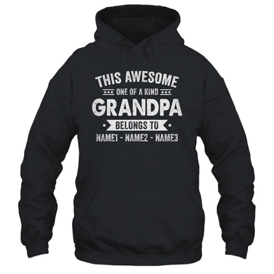 Personalized Custom Kids Name This Awesome Grandpa Belongs To Kids Custom Grandpa With Kid's Name For Men Fathers Day Birthday Christmas Shirt & Hoodie | teecentury