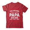 Personalized Custom Kids Name This Awesome Papa Belongs To Kids Custom Papa With Kid's Name For Men Fathers Day Birthday Christmas Shirt & Hoodie | teecentury