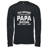 Personalized Custom Kids Name This Awesome Papa Belongs To Kids Custom Papa With Kid's Name For Men Fathers Day Birthday Christmas Shirt & Hoodie | teecentury