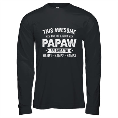 Personalized Custom Kids Name This Awesome Papaw Belongs To Kids Custom Papaw With Kid's Name For Men Fathers Day Birthday Christmas Shirt & Hoodie | teecentury