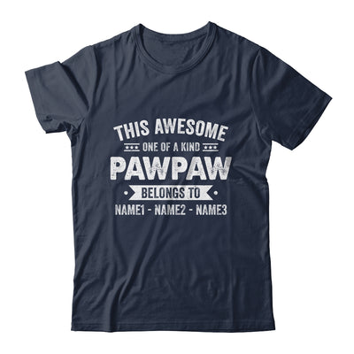 Personalized Custom Kids Name This Awesome Pawpaw Belongs To Kids Custom Pawpaw With Kid's Name For Men Fathers Day Birthday Christmas Shirt & Hoodie | teecentury