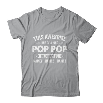 Personalized Custom Kids Name This Awesome Pop Pop Belongs To Kids Custom Pop Pop With Kid's Name For Men Fathers Day Birthday Christmas Shirt & Hoodie | teecentury