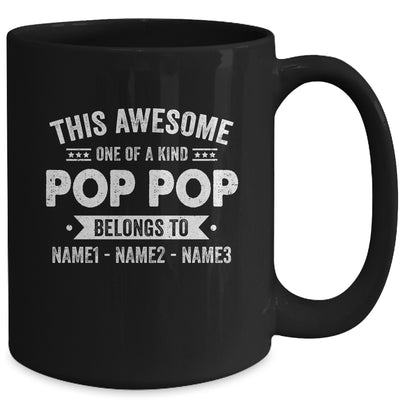 Personalized Custom Kids Name This Awesome Pop Pop Belongs To Kids Custom Pop Pop With Kid's Name For Men Fathers Day Birthday Christmas Mug | teecentury