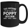 Personalized Custom Kids Name This Awesome Poppy Belongs To Kids Custom Poppy With Kid's Name For Men Fathers Day Birthday Christmas Mug | teecentury
