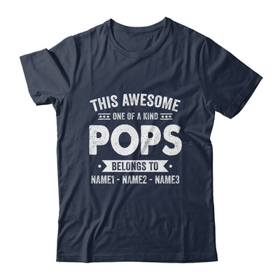 Personalized Custom Kids Name This Awesome Pops Belongs To Kids Custom Pops With Kid's Name For Men Fathers Day Birthday Christmas Shirt & Hoodie | teecentury
