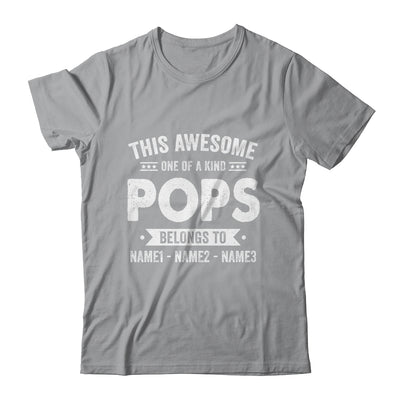 Personalized Custom Kids Name This Awesome Pops Belongs To Kids Custom Pops With Kid's Name For Men Fathers Day Birthday Christmas Shirt & Hoodie | teecentury
