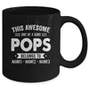 Personalized Custom Kids Name This Awesome Pops Belongs To Kids Custom Pops With Kid's Name For Men Fathers Day Birthday Christmas Mug | teecentury