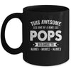 Personalized Custom Kids Name This Awesome Pops Belongs To Kids Custom Pops With Kid's Name For Men Fathers Day Birthday Christmas Mug | teecentury