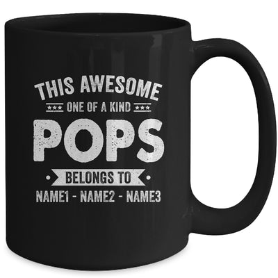 Personalized Custom Kids Name This Awesome Pops Belongs To Kids Custom Pops With Kid's Name For Men Fathers Day Birthday Christmas Mug | teecentury
