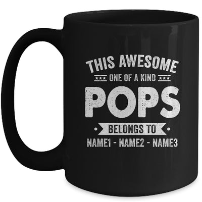 Personalized Custom Kids Name This Awesome Pops Belongs To Kids Custom Pops With Kid's Name For Men Fathers Day Birthday Christmas Mug | teecentury