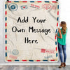 Personalized Custom Name Message Text for Daughter Son Mom Dad Wife Husband Girlfriend Boyfriend Letter Airmail Christmas Birthday Fleece Blanket Blanket | Teecentury.com