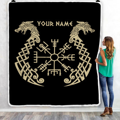 Personalized Custom Name Viking Nordic Scandinavian Norse Runes for Men Women Mom Dad Lovers Birthday Christmas Bed Quilt Fleece Throw Blanket Blanket | Teecentury.com