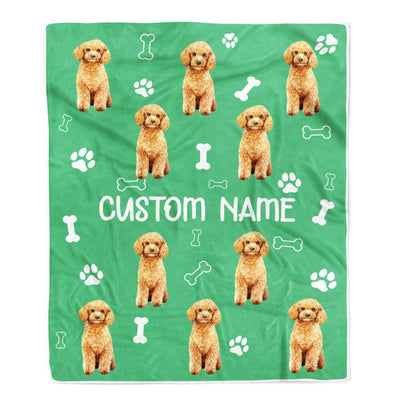 Personalized Custom Poodle Blanket for Dog Mother Mom Dog Father Dad Dog Lover for Women Men Boy Girl Birthday Christmas Customized Bed Fleece Throw Blanket | teecentury