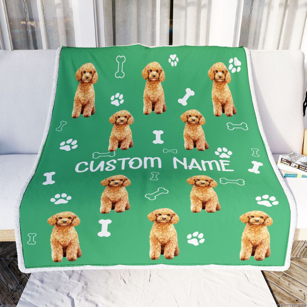 Personalized Custom Poodle Blanket for Dog Mother Mom Dog Father Dad Dog Lover for Women Men Boy Girl Birthday Christmas Customized Bed Fleece Throw Blanket | teecentury