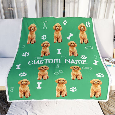 Personalized Custom Poodle Blanket for Dog Mother Mom Dog Father Dad Dog Lover for Women Men Boy Girl Birthday Christmas Customized Bed Fleece Throw Blanket | teecentury