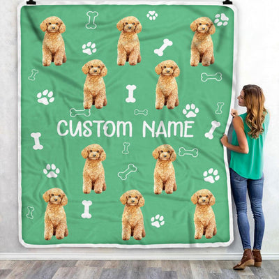 Personalized Custom Poodle Blanket for Dog Mother Mom Dog Father Dad Dog Lover for Women Men Boy Girl Birthday Christmas Customized Bed Fleece Throw Blanket | teecentury
