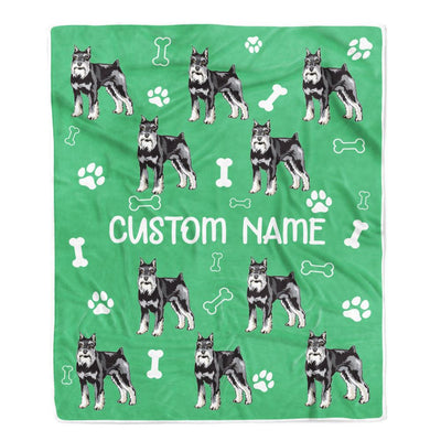 Personalized Custom Schnauzer Blanket for Dog Mother Mom Dog Father Dad Dog Lover for Women Men Boy Girl Birthday Christmas Customized Bed Fleece Throw Blanket | teecentury