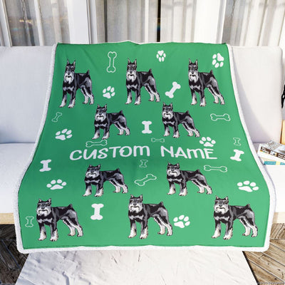 Personalized Custom Schnauzer Blanket for Dog Mother Mom Dog Father Dad Dog Lover for Women Men Boy Girl Birthday Christmas Customized Bed Fleece Throw Blanket | teecentury