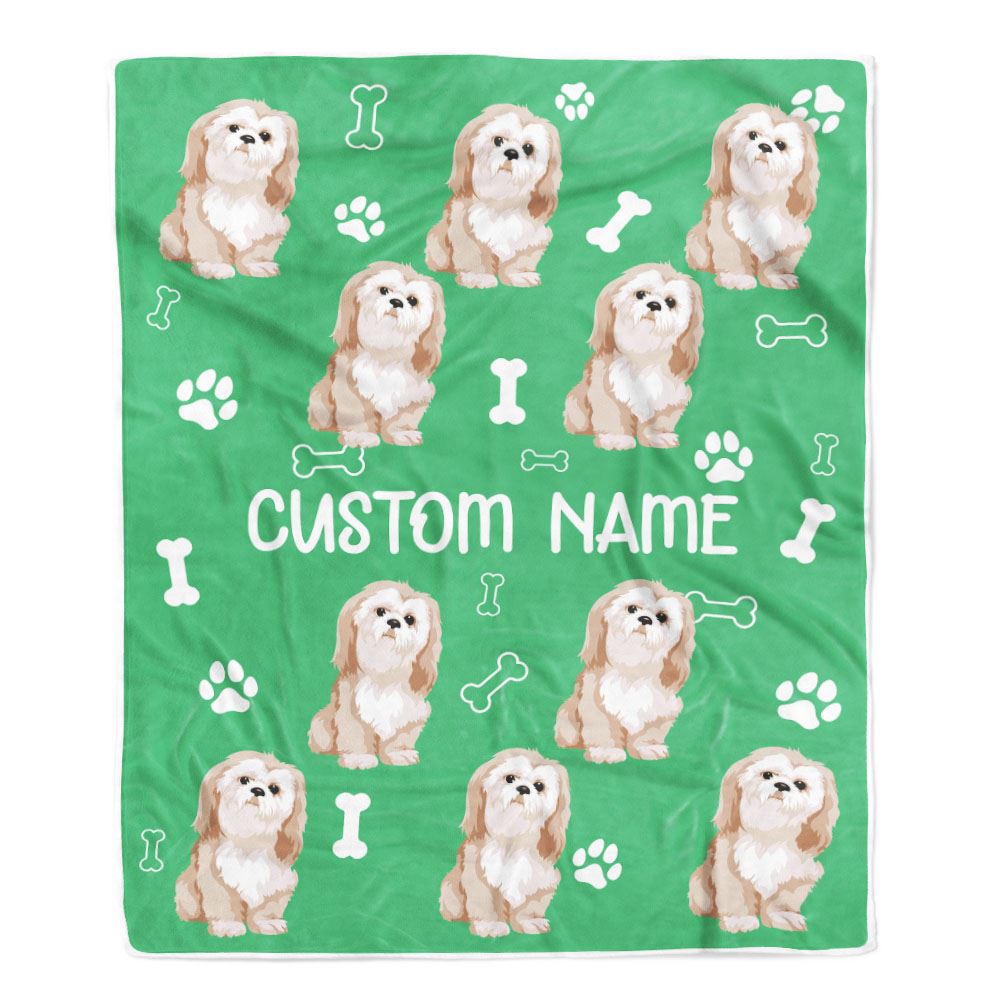 Personalized Custom Shih Tzu Blanket for Dog Mother Mom Dog Father Dad Dog Lover for Women Men Boy Girl Birthday Christmas Customized Bed Fleece Throw Blanket | teecentury
