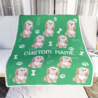 Personalized Custom Shih Tzu Blanket for Dog Mother Mom Dog Father Dad Dog Lover for Women Men Boy Girl Birthday Christmas Customized Bed Fleece Throw Blanket | teecentury