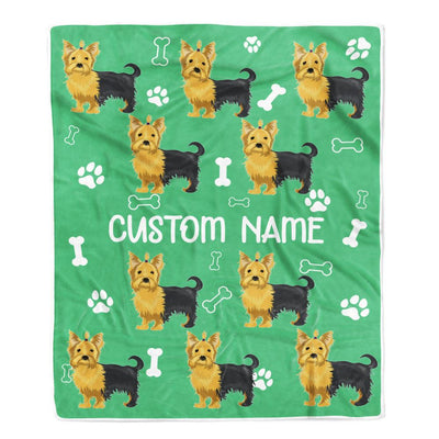 Personalized Custom Yorkie Blanket for Dog Mother Mom Dog Father Dad Dog Lover for Women Men Boy Girl Birthday Christmas Customized Bed Fleece Throw Blanket | teecentury
