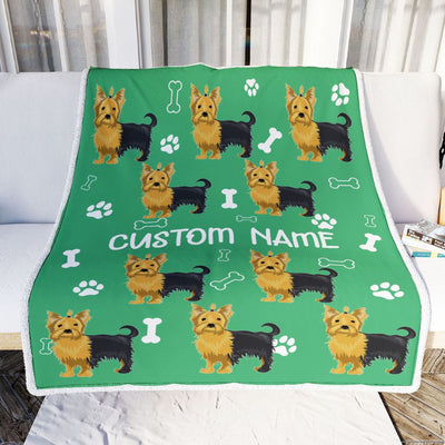 Personalized Custom Yorkie Blanket for Dog Mother Mom Dog Father Dad Dog Lover for Women Men Boy Girl Birthday Christmas Customized Bed Fleece Throw Blanket | teecentury