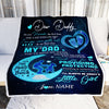 Personalized Dear Daddy Blanket from Daughter God Chose You to be My Dad Warm Soft Winter Night I Love You Dad Father's Day Birthday Christmas Fleece Blanket Blanket | Teecentury.com