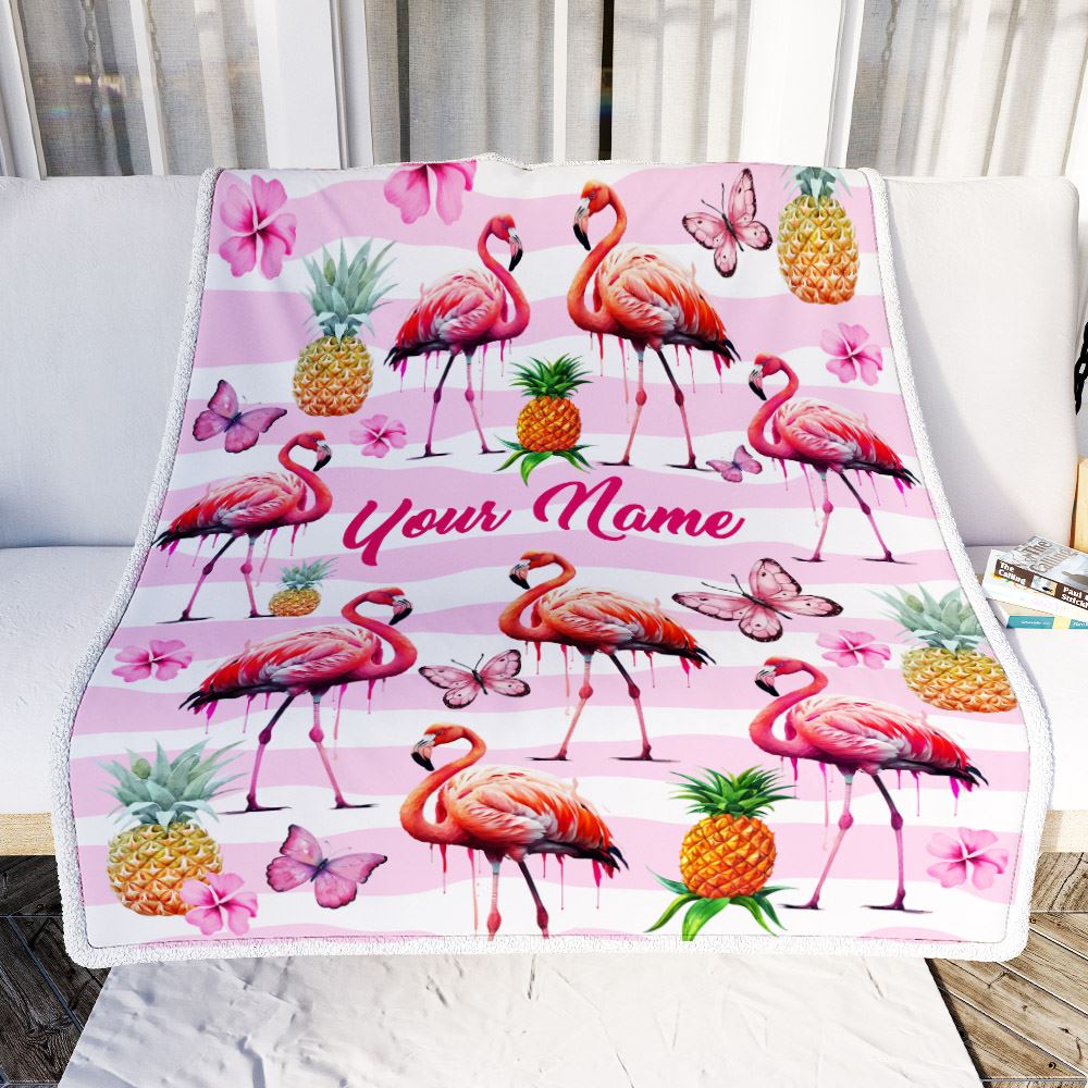Flamingo throw blanket sales