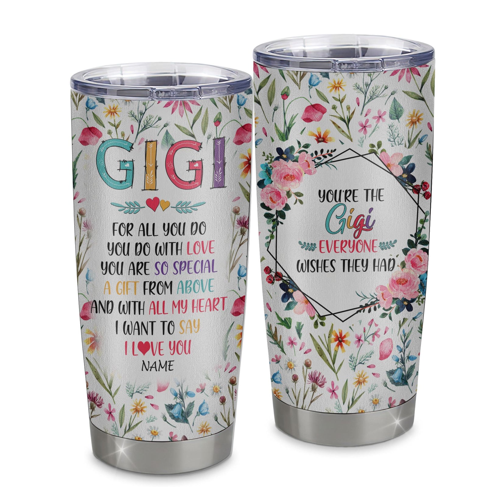 Personalized Gigi From Granddaughter Grandson Grandchildren Stainless Steel Tumbler Cup You Are So Special I Love You Gigi Mothers Day Birthday Christmas Travel Mug | teecentury