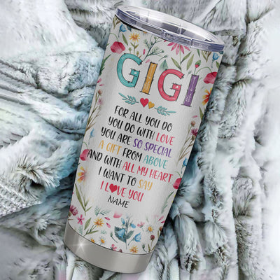 Personalized Gigi From Granddaughter Grandson Grandchildren Stainless Steel Tumbler Cup You Are So Special I Love You Gigi Mothers Day Birthday Christmas Travel Mug | teecentury