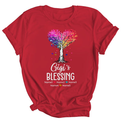 Personalized Gigi Is Blessed With Grandkids Name Colortree Custom Grandma Mothers Day Birthday Christmas Shirt & Tank Top | teecentury