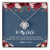 Love Knot Necklace | Personalized Gigi Necklace From Grandkids Granddaughter Grandson I've Loved You My Whole Life Floral Gigi Birthday Mothers Day Christmas Customized Message Card | teecentury