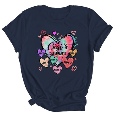 Personalized Gigi Sweethearts Custom With Grandkids Name Valentines Day Mothers Day Birthday Christmas Shirt & Tank Top | teecentury
