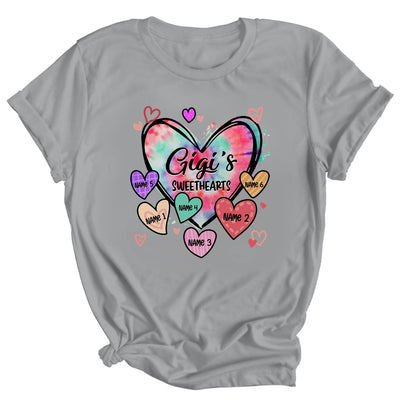 Personalized Gigi Sweethearts Custom With Grandkids Name Valentines Day Mothers Day Birthday Christmas Shirt & Tank Top | teecentury