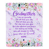 Personalized Godmother Blanket From Niece Nephew Floral Butterfly Love You Give Godmother Mothers Day Birthday Christmas Customized Bed Fleece Throw Blanket | teecentury