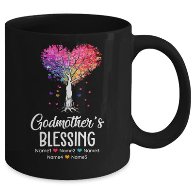 Personalized Godmother Is Blessed With Kids Name Colortree Custom Mom For Women Mothers Day Birthday Christmas Mug | teecentury