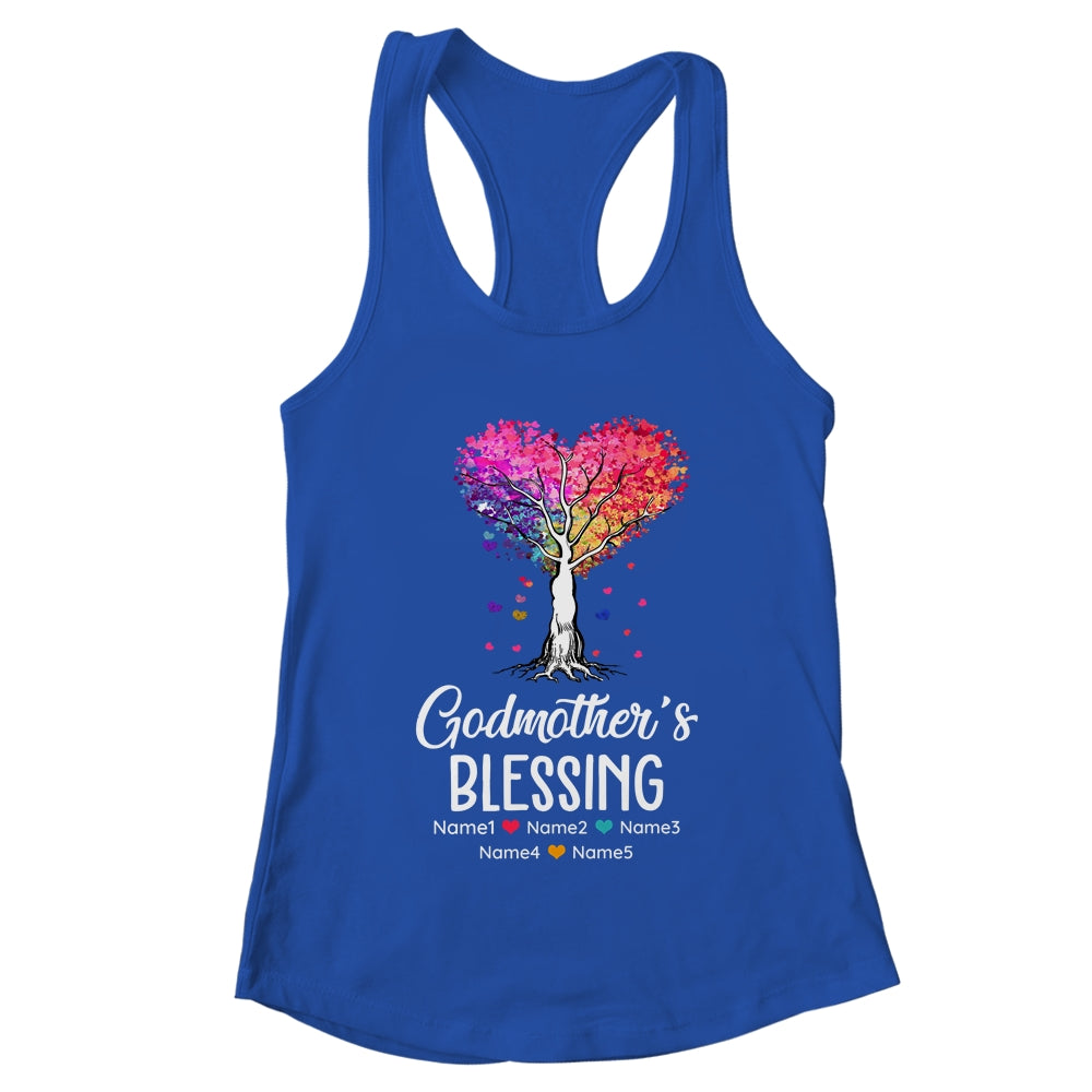 Personalized Godmother Is Blessed With Kids Name Colortree Custom Mom For Women Mothers Day Birthday Christmas Shirt & Tank Top | teecentury
