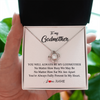 Love Knot Necklace | Personalized Godmother Necklace From Goddaughter Niece You're Always In My Heart Godmother Birthday Mothers Day Christmas Customized Gift Box Message Card | teecentury
