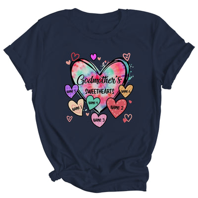 Personalized Godmother Sweethearts Custom With Kids Name Valentines Day Mothers Day Birthday Christmas Shirt & Tank Top | teecentury