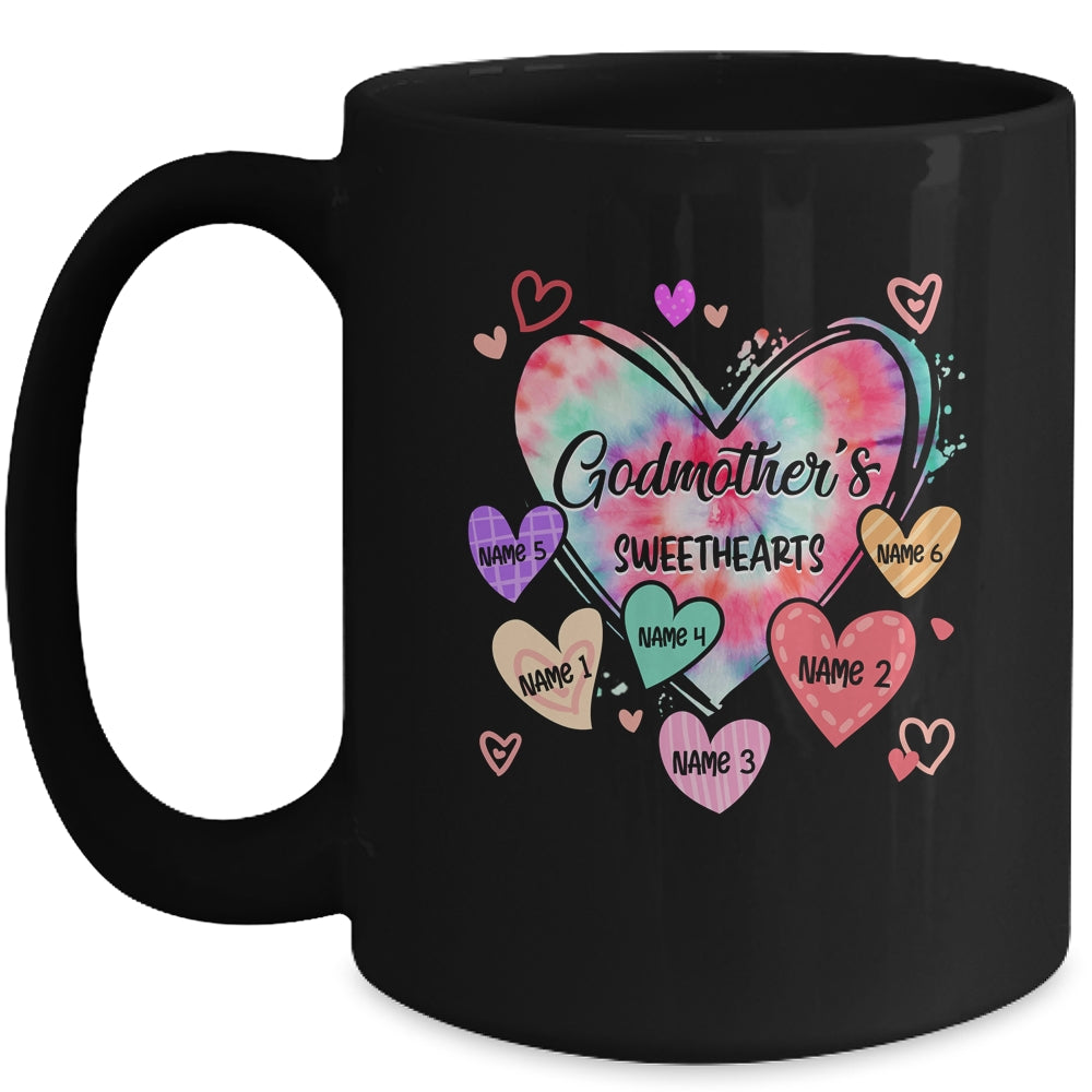 Personalized Godmother Sweethearts Custom With Kids Name Valentines Day Mothers Day Birthday Christmas Mug | teecentury