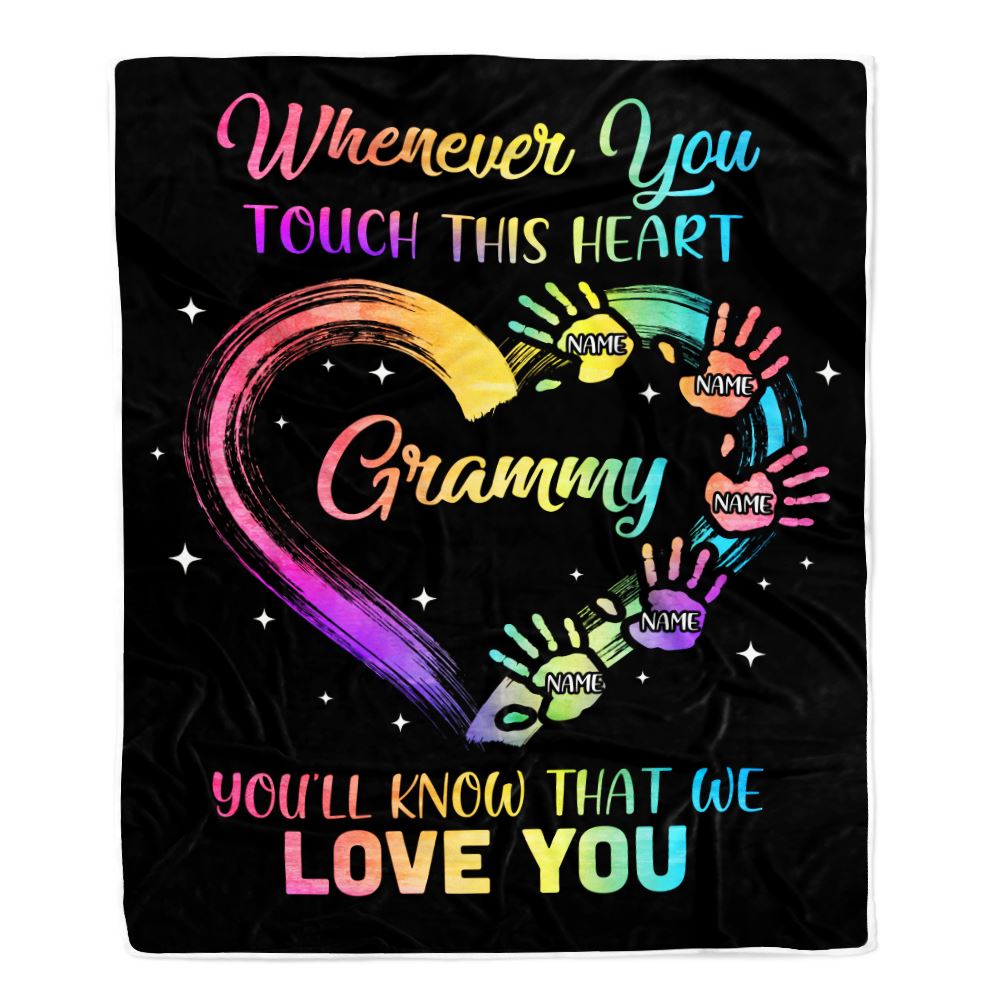 Personalized Grammy Blanket From Grandkids Granddaughter Grandson We Love You Grandparent Grammy Birthday Mothers Day Christmas Bed Fleece Throw Blanket | teecentury